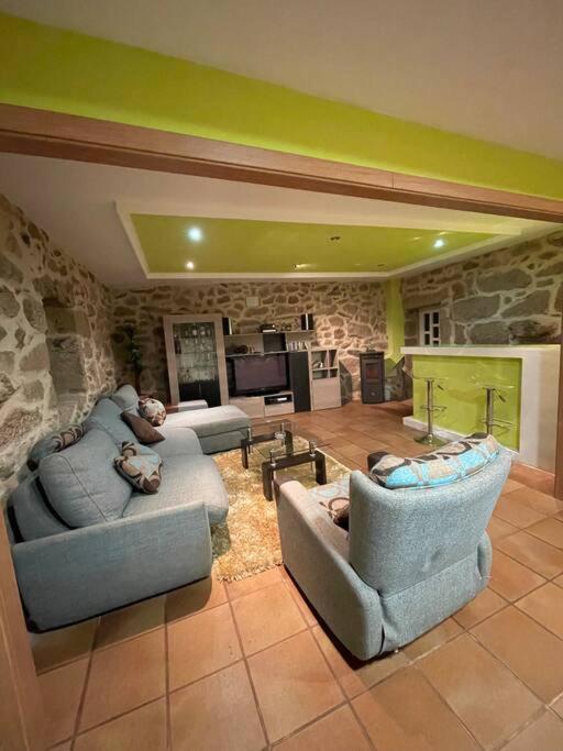 Chalet Casa Con Piscina En Arbo Vigo Esterno foto