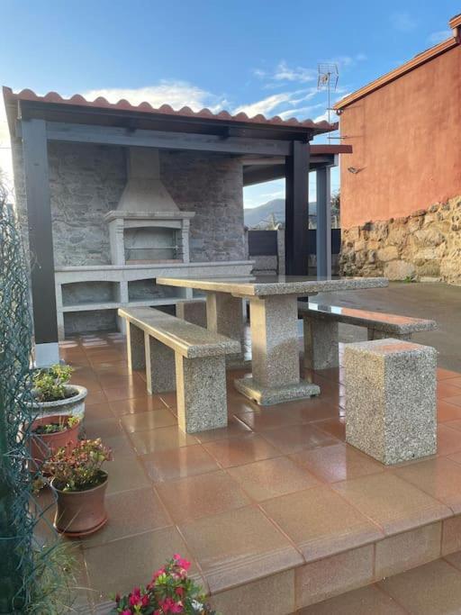 Chalet Casa Con Piscina En Arbo Vigo Esterno foto